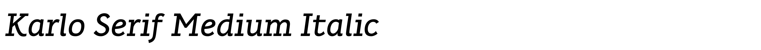 Karlo Serif Medium Italic